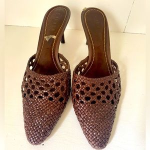Ralph Lauren Vintage Pointed Brown Leather Heels Women’s 8.5